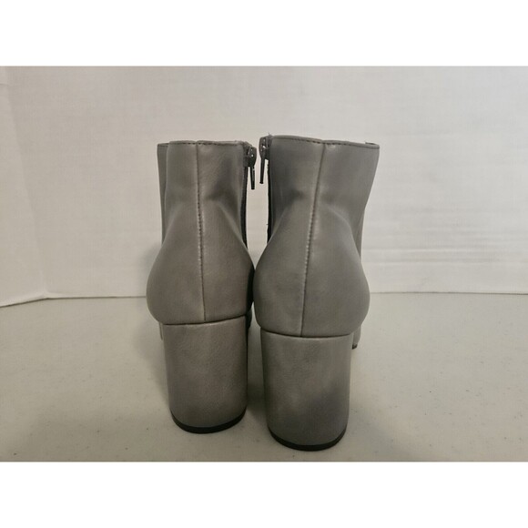 Serra Boots Womens 7 Gray Pointed Toe Ankle Bootie Side Zip Faux Leather 701527 - Picture 3 of 10